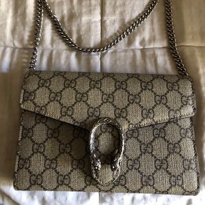 💯Authentic Gucci Dionysus GG Supreme Chain Wallet